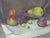 Early 20th Century Pears Plums Still Life Fruit Painting For Sale - Image 4 of 4