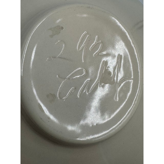 Vintage Mid-Century Blush Pink Art Pottery Bowl, Organic Form For Sale In Houston - Image 6 of 6