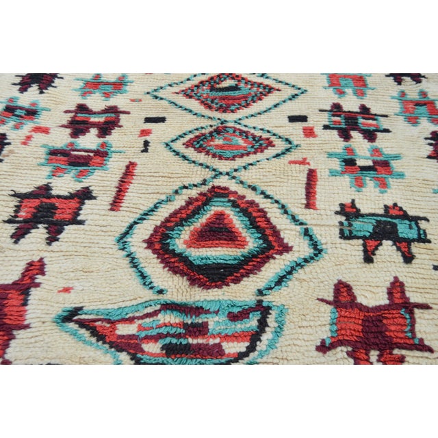 Mid 20th Century Vintage Moroccan Rug - 8'10'' X 4'2'' For Sale - Image 9 of 11