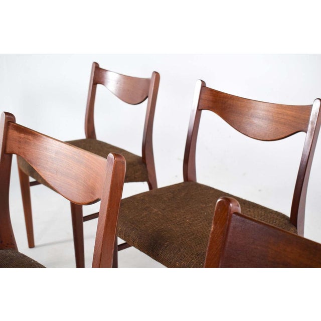 Set of six dining chairs designed by Arne Wahl Iversen, model Gs60 and manufactured by Glyngore Stolefabrik in Denmark,...