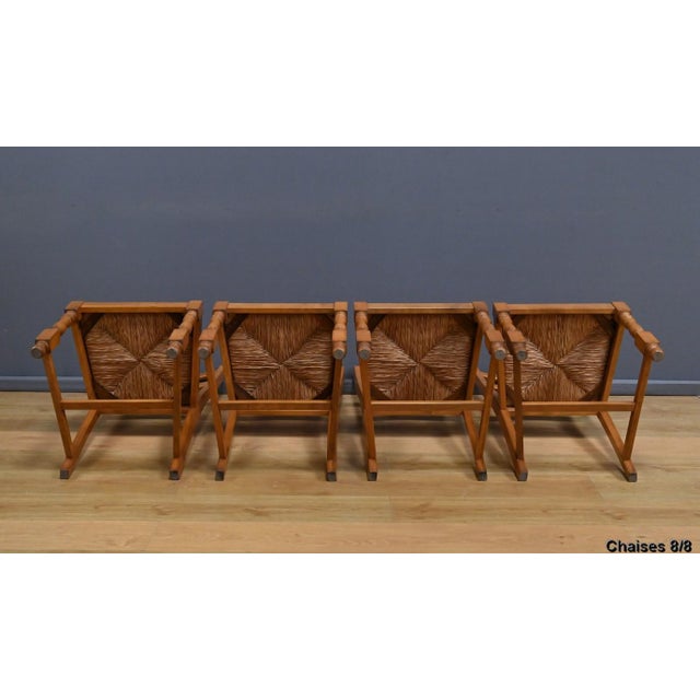 Beech Chairs, 1980s, Set of 8 For Sale - Image 16 of 18