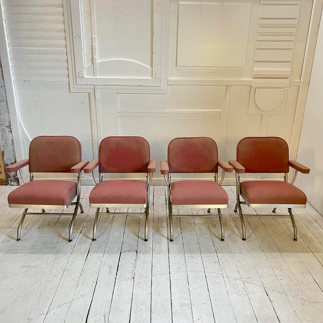 Mid-Century Modern Set of 4 Warren McArthur Folding Chairs For Sale - Image 3 of 12