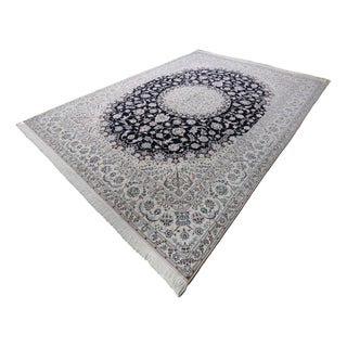 Hand-Knotted Wool Nain Rug For Sale