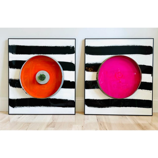 Pink Pop! Acrylic Painting on Board For Sale - Image 9 of 11