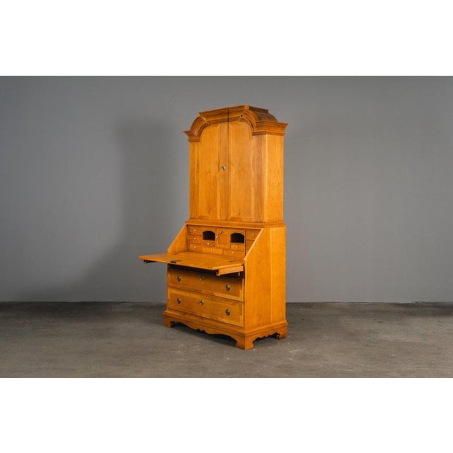 Brown Slanted-Front Secretary, Late 20th Century For Sale - Image 8 of 18