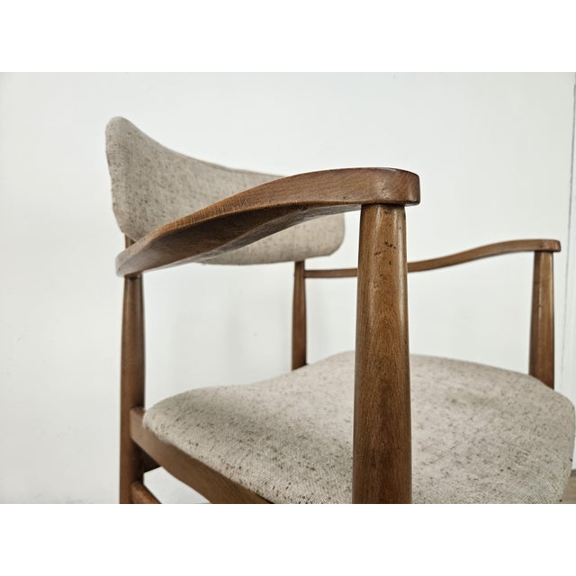 Swedish Armchair in Wood and Fabric, 1970 For Sale - Image 10 of 14