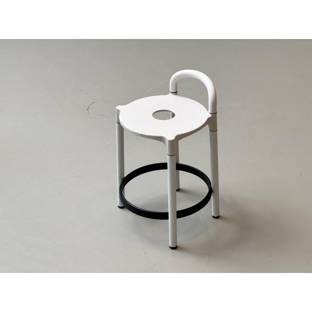 Metal Polo Stool by Anna Castelli Ferrieri for Kartell, Italy, 1980s For Sale - Image 7 of 17