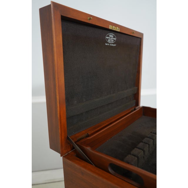 Henkel Harris Henkel Harris Cherry Fall Front Silver Chest For Sale - Image 4 of 18