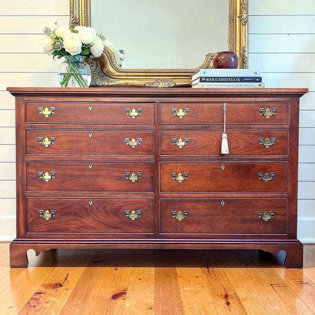 Vintage Craftique Solid Mahogany Double Dresser | Chippendale Dresser For Sale - Image 11 of 11