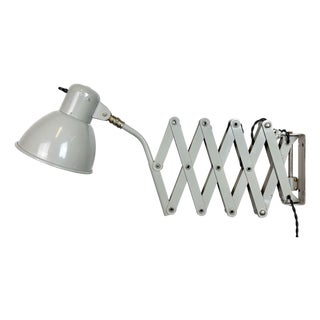 Industrial German Grey Scissor Wall Lamp from SIS, 1960s For Sale