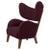 Maroon Raf Simons Vidar 3 Smoked Oak My Own Chair Lounge Chair by Lassen For Sale - Image 6 of 6