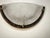 Wall Lamp in Briar Root with Decorated Glass, 1980s, in Very Good conditions. Designed 1980 to 1989 Up to 250V (Europe/UK...