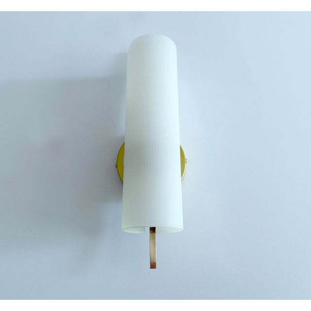 Vintage Glass and Brass Sconce from Hillebrand Leuchten, 1950s For Sale - Image 10 of 14