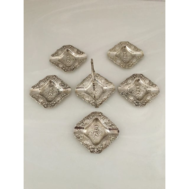 1940s 800 Silver Stacking Cherub Ashtray, Germany For Sale - Image 4 of 8