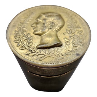VTG Brass Coin Bank His Royal Highness Prince Albert For Sale