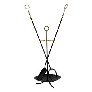 Fireplace Tools by Gunnar Ander for Ystad-Metall, 1950s, Set of 3 For Sale