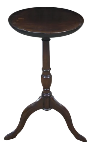 Antique English Mahogany Tripod Pedestal Plant Sculpture Candle Stand 20"