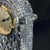 Glass Waterford Crystal “Lismore” Mantle Carriage Clock Gold Face (7.25-inch, Vintage, New Battery) For Sale - Image 7 of 18