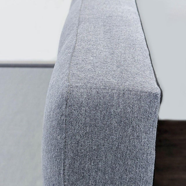 Gray West Elm Modern Upholstered Bed Frame With Tufted Headboard - Queen Size For Sale - Image 8 of 12