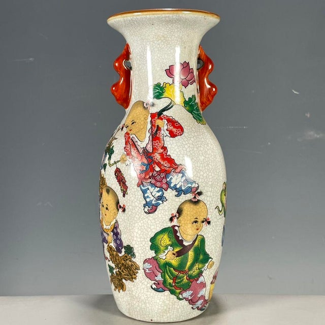Dimensions: Height 25cm (9.84") x Body Diameter 13cm (5.12") Material: Glazed Porcelain, Famille Rose Enamel Style:...