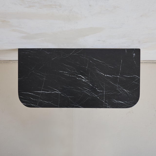 Art Deco French Art Deco Wall-Mounted Console with Black Marble Top, 1940s - 2 Available For Sale - Image 3 of 6