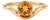 Yellow Citrine Curved Solitaire Band • Modern Engagement Stackable Ring • November Birthstone Ring Us 7 For Sale