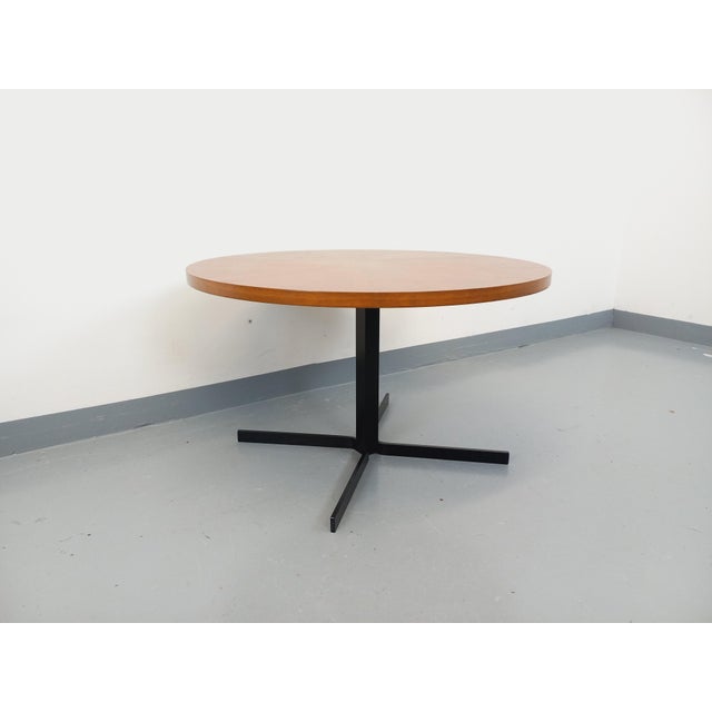 Large Vintage Scandinavian Style Coffee Table in Teak and Black Metal, 1960s For Sale - Image 6 of 18