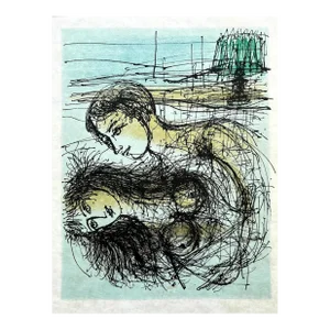 Jean Carzou Original Lithograph L’adieu Aux Armes 6 Mourlot 1964
