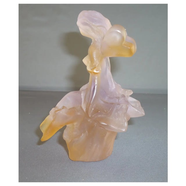 Daum France “Fée Iris” Pâte De Verre Crystal Fairy Sculpture, Signed Art Glass Figurine For Sale In New York - Image 6 of 8