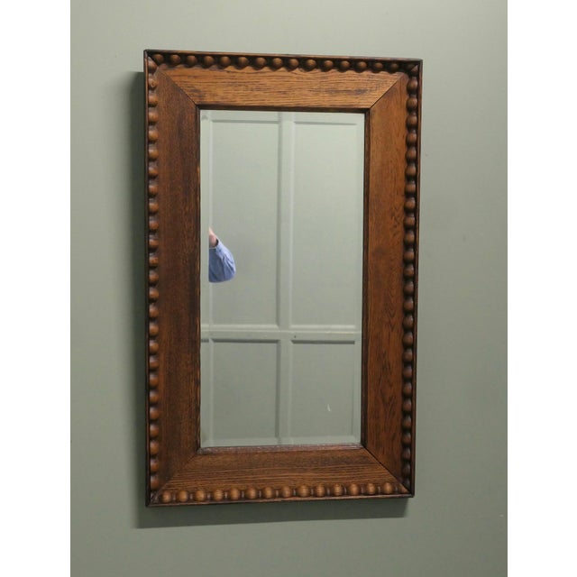 Late 19th Century Victorian Carved Golden Oak Wall Mirror, 1880 For Sale - Image 5 of 7