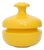 Yellow Ceramic Vase with Lid by Enzo Bioli for Il Picchio, 1970s For Sale