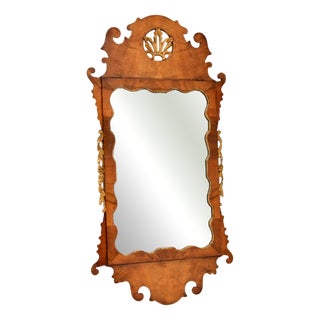 Antique George II Walnut Mirror, 1741 For Sale