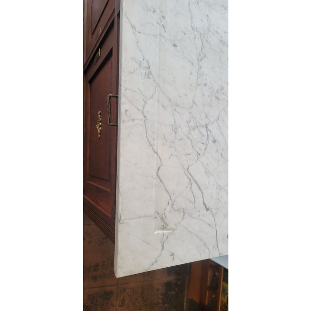 1920s Oak French Louis XVI Commode Dry Sink Wash Stand Cocktail Dry Bar For Sale - Image 11 of 14