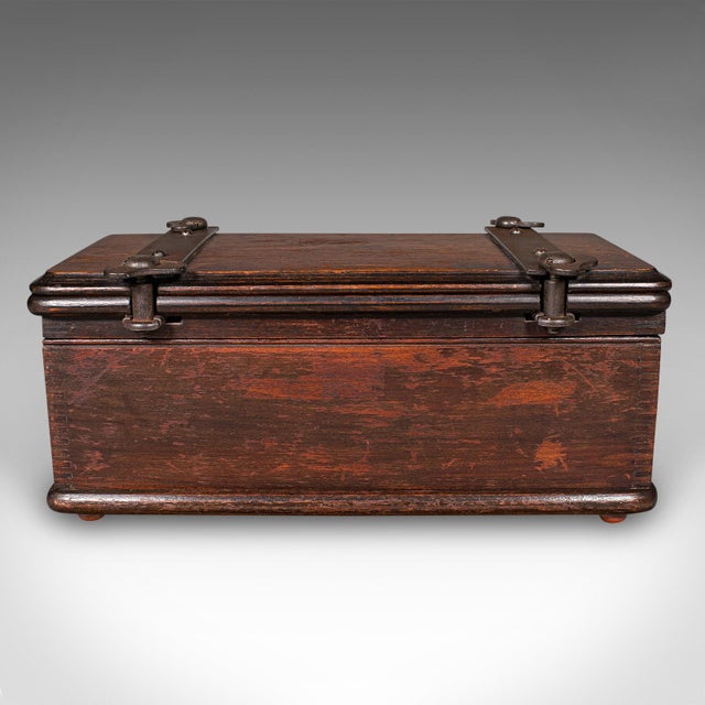 Antique Flower Press Box, English, Beech, Cast Iron, Hobby Case, Edwardian, 1910 For Sale - Image 4 of 11