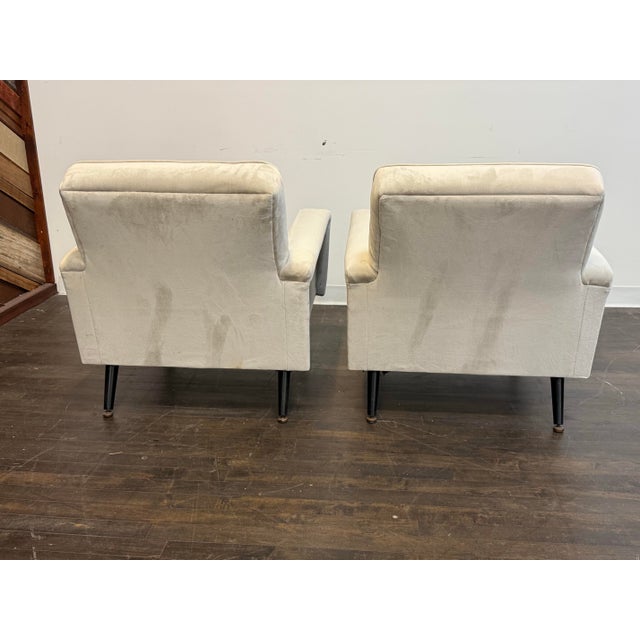 Circa 1960's French Lounge Arm Chairs, Pair For Sale In San Francisco - Image 6 of 12