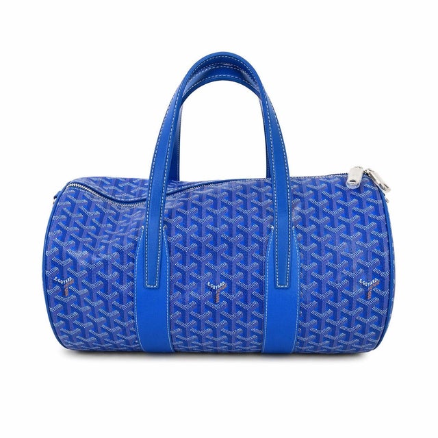 Sky Blue Goyardine Barrel 40 Sports Bag For Sale - Image 9 of 9
