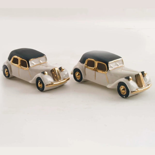 Ceramic Art Deco Porcelain Model Fiat Cars, 1930s, Set of 2 For Sale - Image 7 of 7