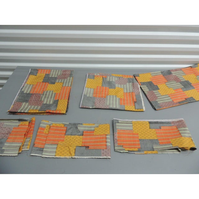 1990s Vintage Multi Color Silk Patchwork Style Obi Textiles - Lot of 7 For Sale - Image 5 of 6
