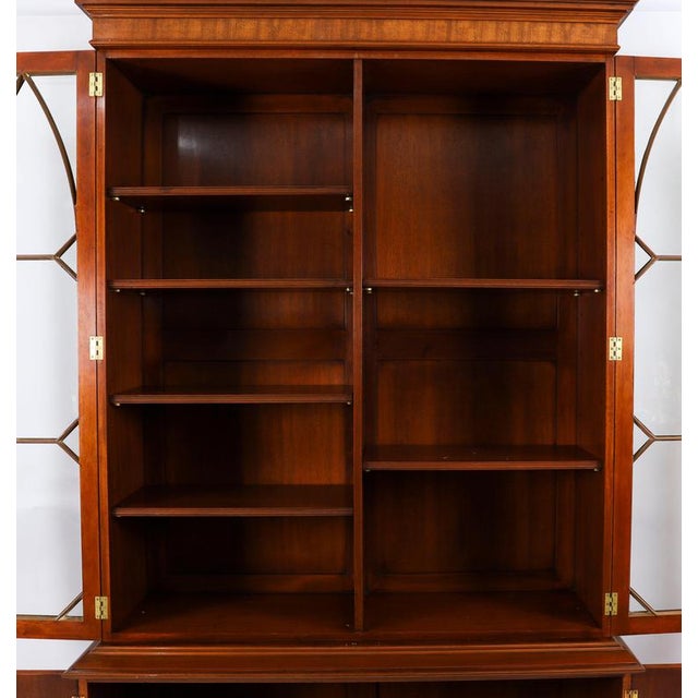 Vintage English George III Revival Library Bookcases, Set of 2 For Sale - Image 12 of 16