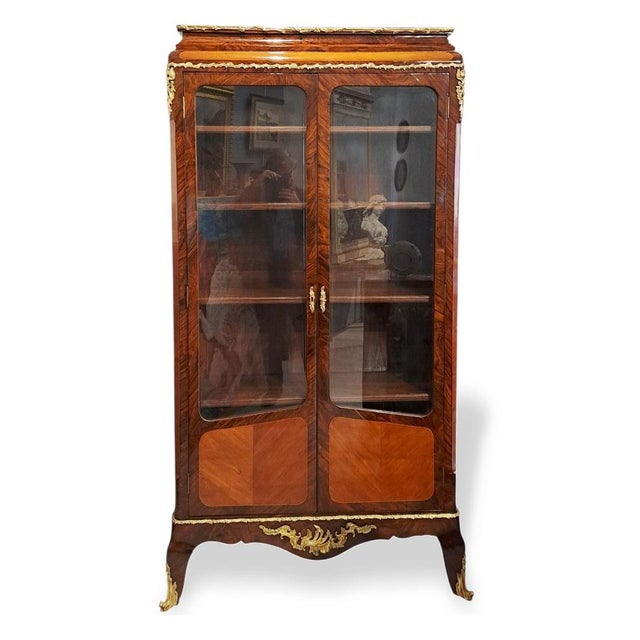 French Napoleon III Rosewood Display Case For Sale - Image 9 of 9