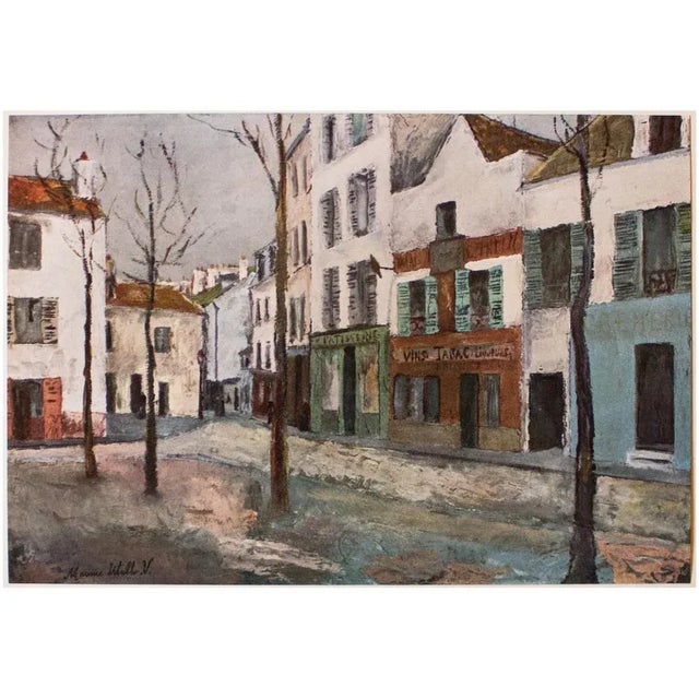 1950s After Maurice Utrillo "Place Du Tertre", First Edition Cottage Style Lithograph For Sale In Dallas - Image 6 of 7
