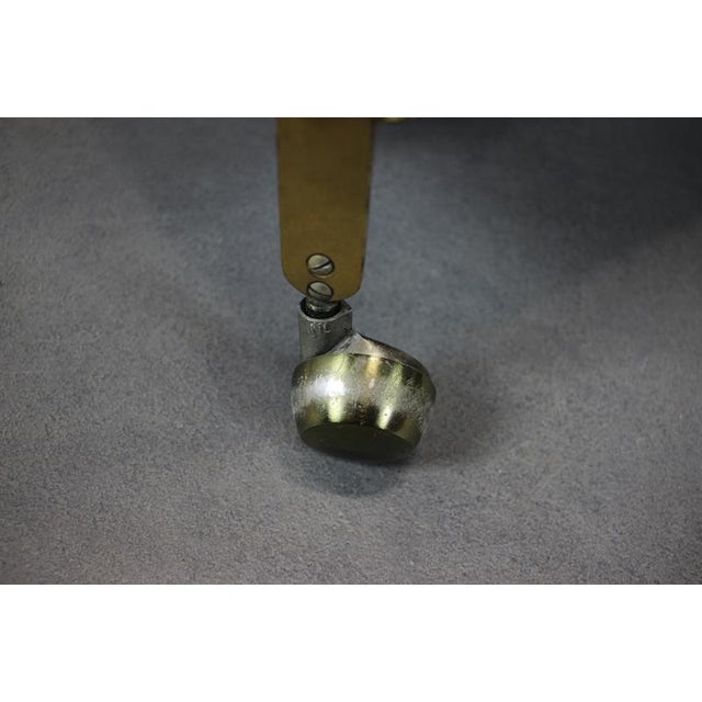 Mid-Century Brass Serving Trolley with Black Glass, Germany, 1970s For Sale - Image 6 of 11