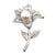 2.45 Ct Diamond & Pearl Brooch For Sale