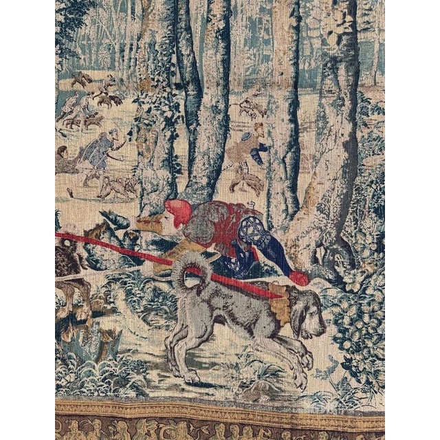 Vintage French Hand Printed Aubusson Tapestry from Bobyrugs, 1960s For Sale - Image 6 of 18