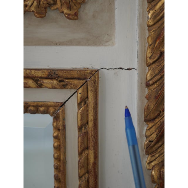 French Louis XVI 19th Century Rams Head Pier Mirror For Sale - Image 12 of 16