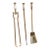 Trio of Antique Fireside Tools, English, Brass, Poker, Tongs, Shovel, Victorian For Sale