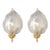 Pair of Mid-Century Hand-Blown Murano Glass Striated Leaf Sconces by Franco Luce For Sale