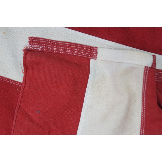 Large Mid Century Cotton 48 Star United States American Flag 54" X 84" For Sale - Image 12 of 13