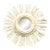 Organic White-Washed Carved Wood Sunburst Mirror For Sale