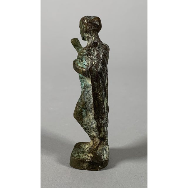 Roman Emperor Statuette in Bronze For Sale - Image 3 of 7